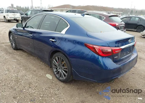 2018 Infiniti Q50 3.0T Red Sport 400 z USA, uszkodzony, nr VIN JN1FV7AR7JM480942
